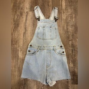 Nasty Gal Women's Light Blue Denim Overalls